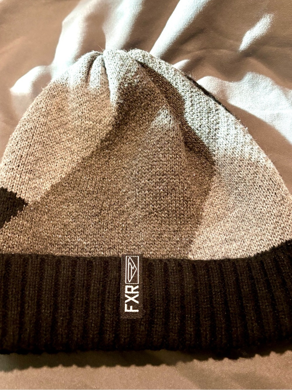 FXR Women’s Two-Tone Gray & Black Metallic Knit Beanie